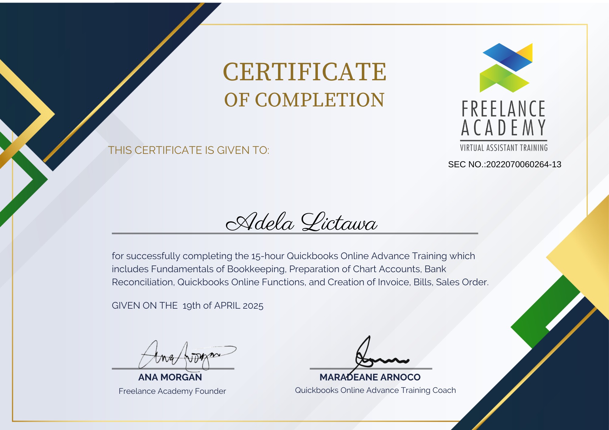 QuickBooks Online Advance Training