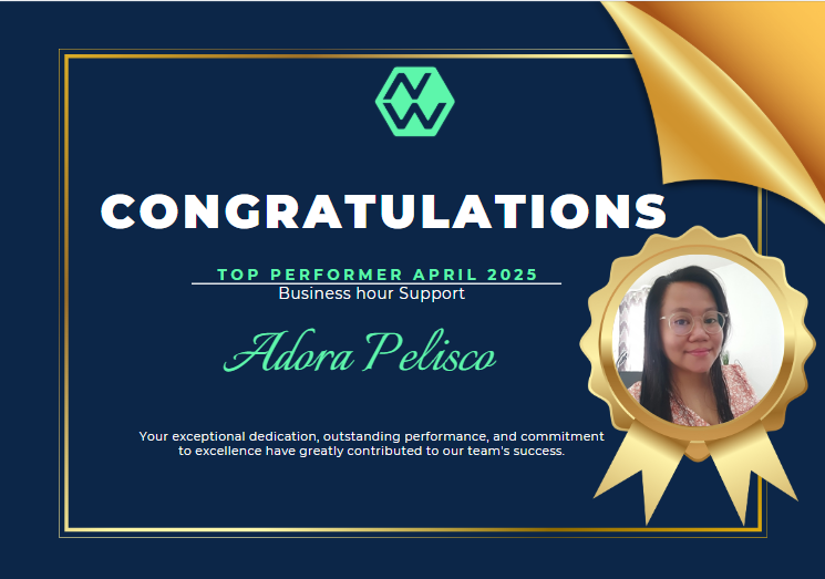 Top Performer - April 2025