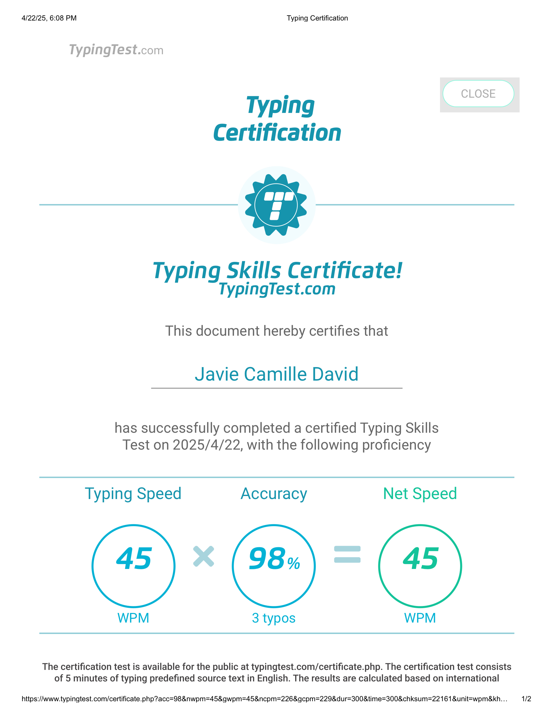 Typing Test