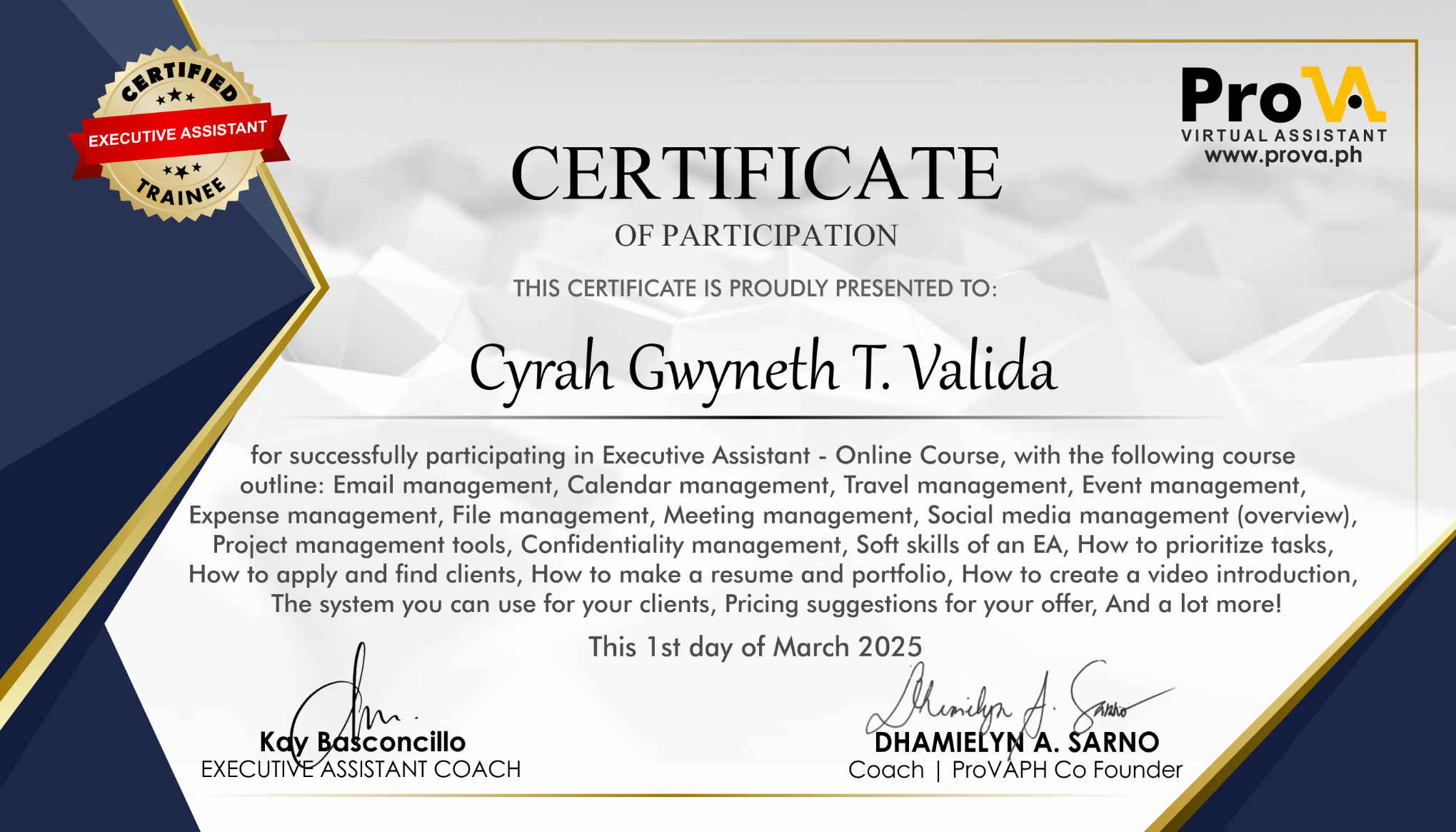 Executive Virtual Assistant