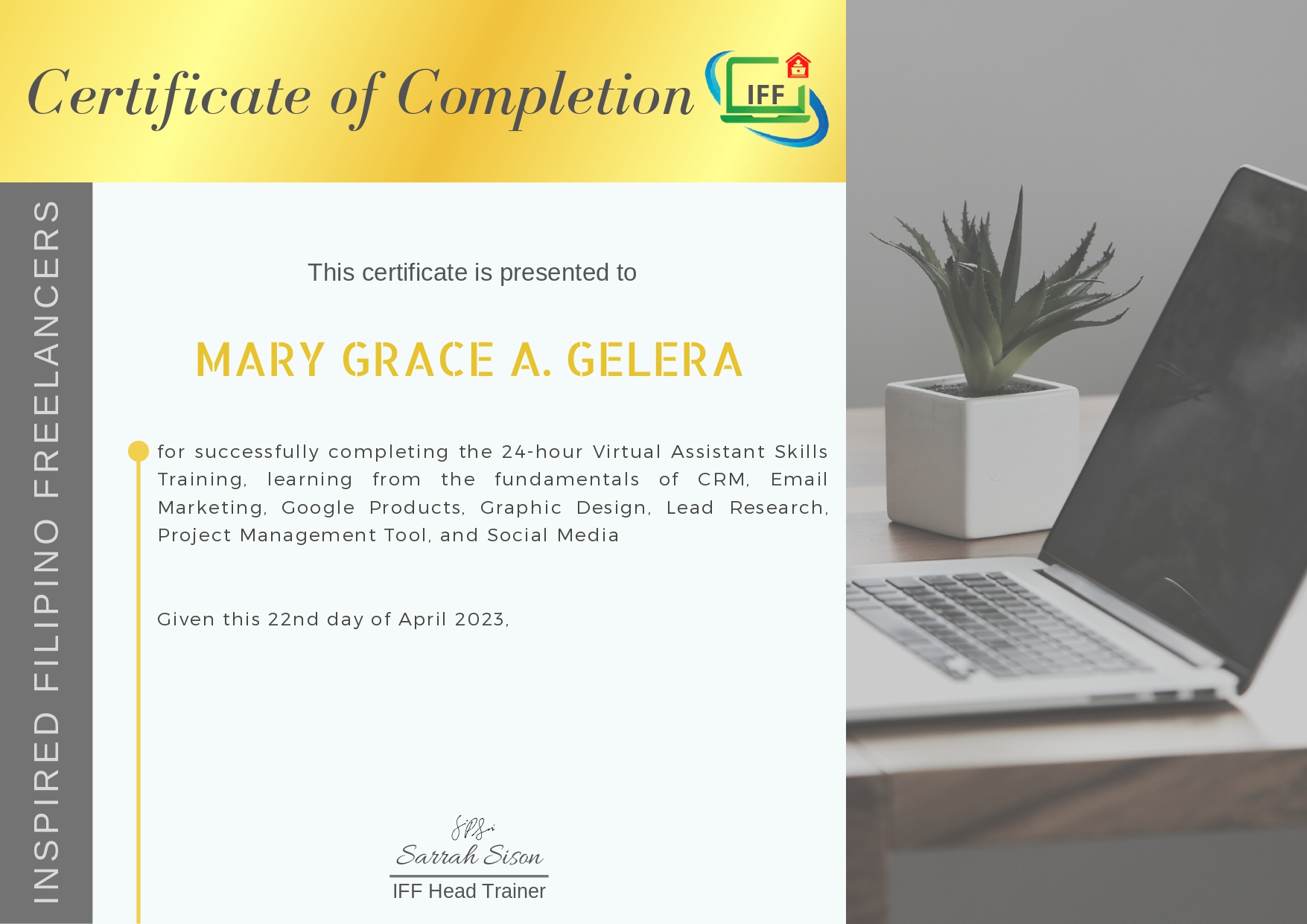 Virtual Assistant Cert