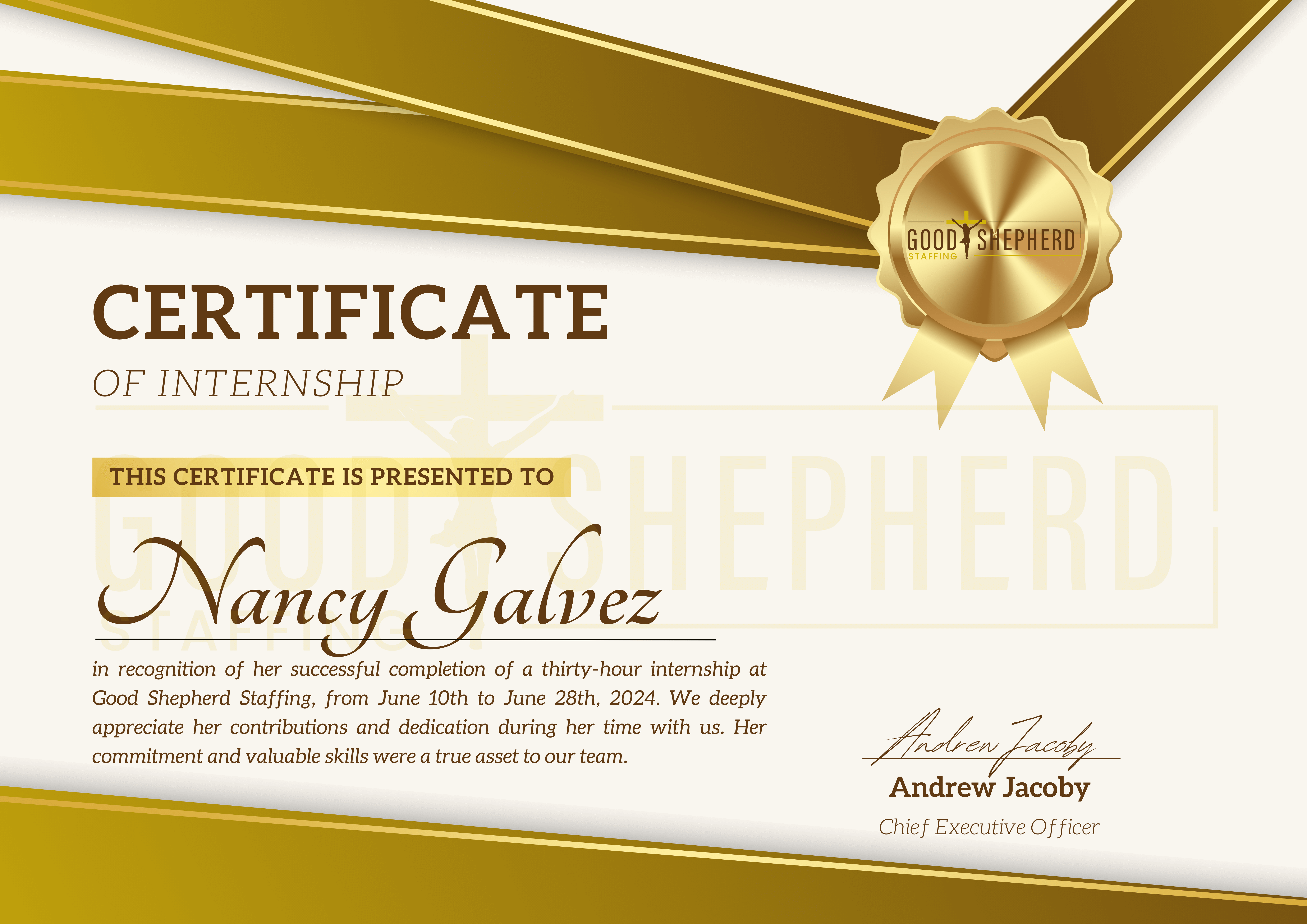 Certificate of Internship