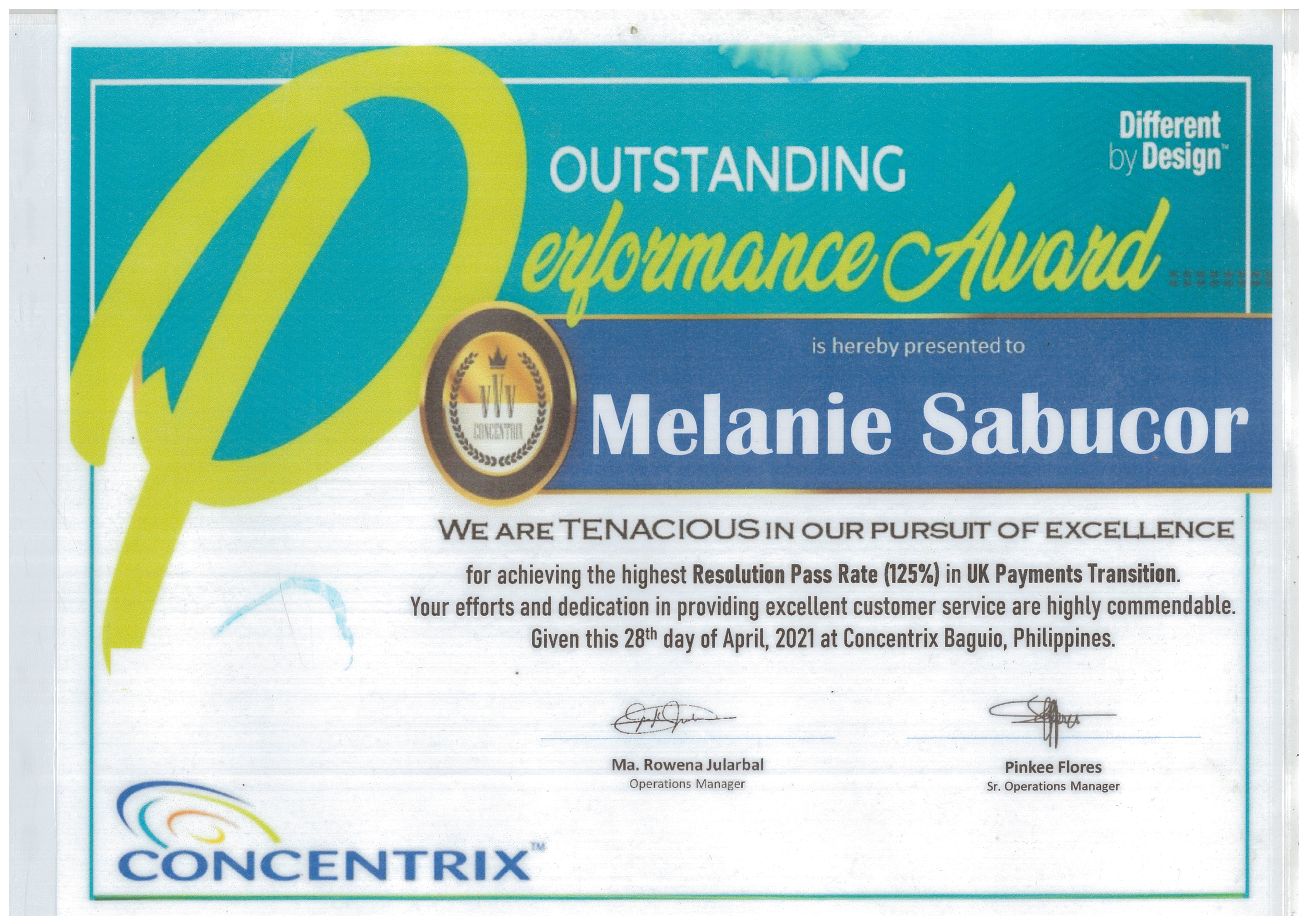 Highest Resolution Rate