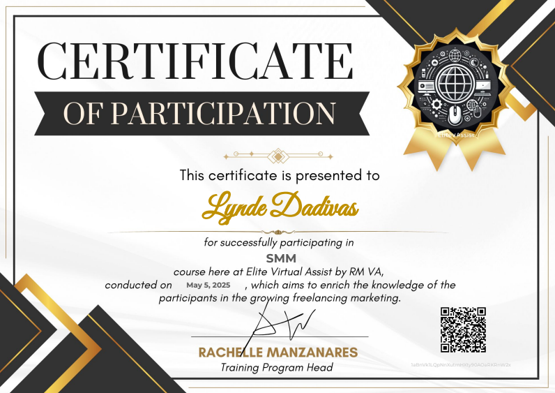 Certificate of Participation