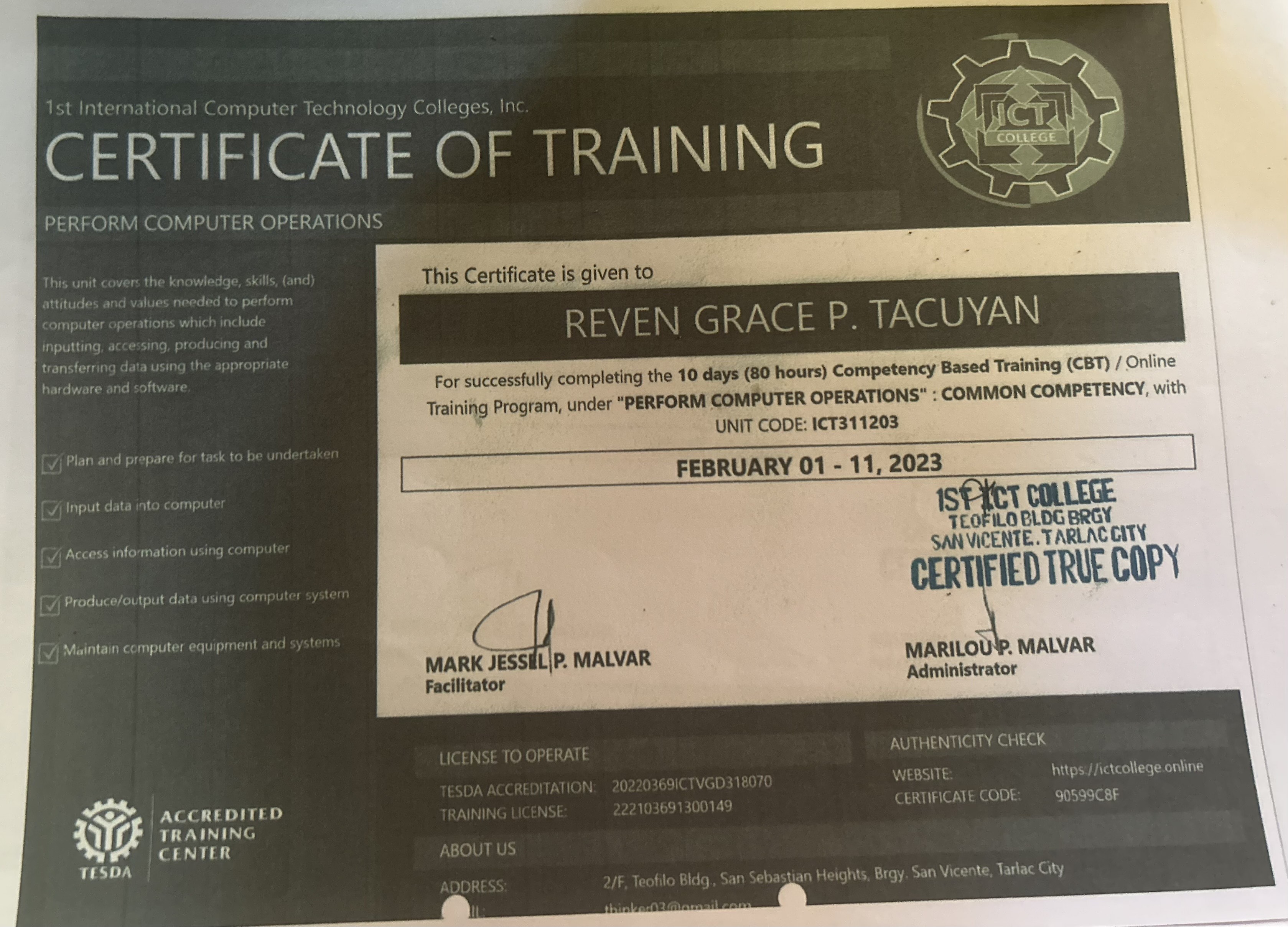 Perform Computer Operations