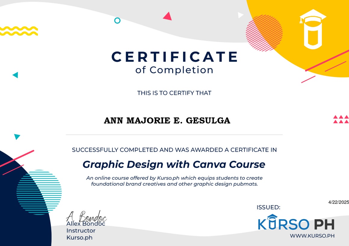 Graphic Design with Canva Couse by Kurso.ph