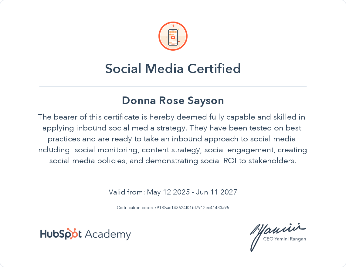 Social Media Strategist - Inbound Certified