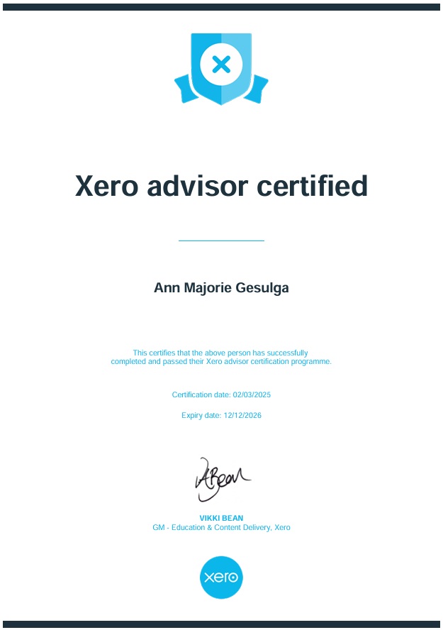 Xero Advisor Certification