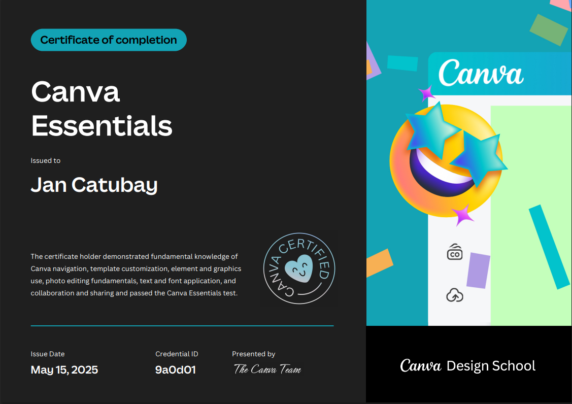 Canva Certificate