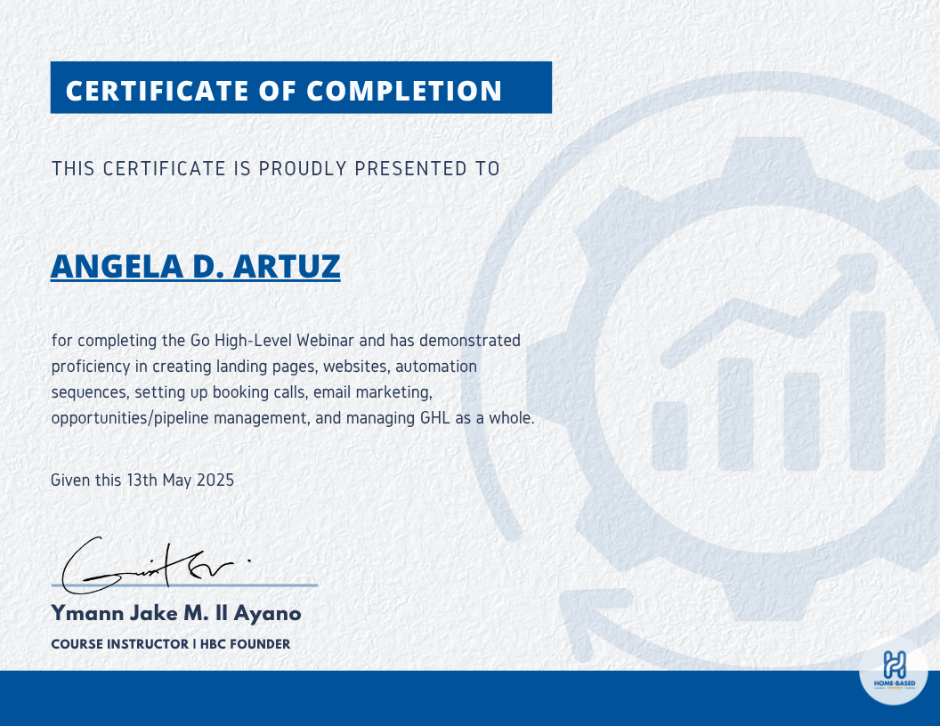 GHL BY HOME BASED CONNECT