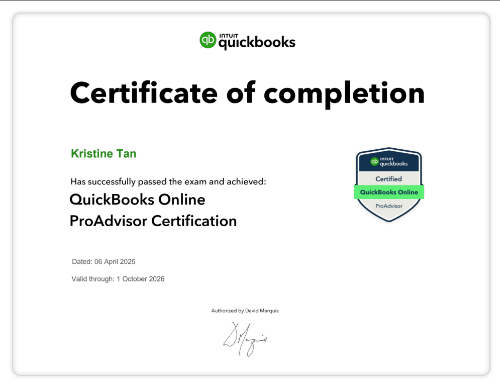 QuickBooks Online Certified