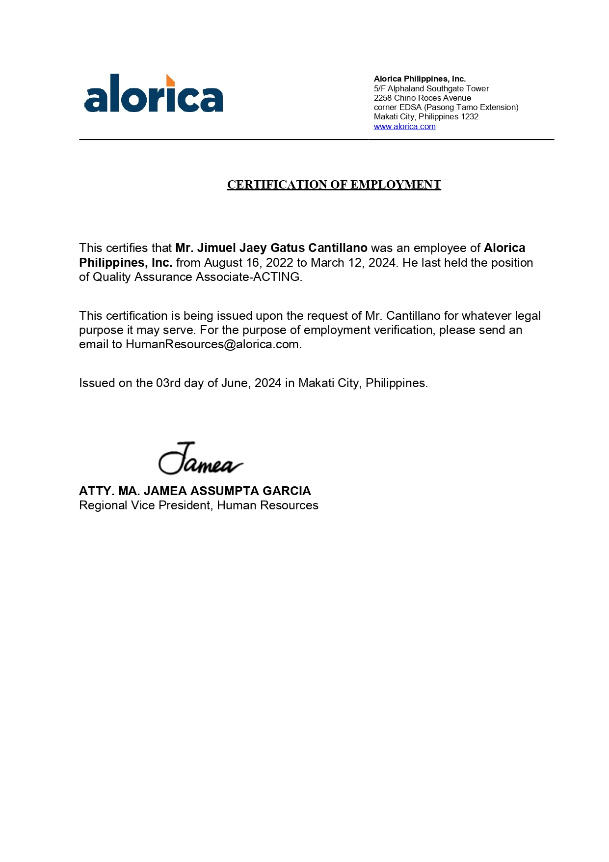 Customer Service Representative