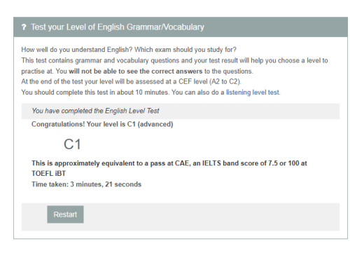 English Proficiency Test