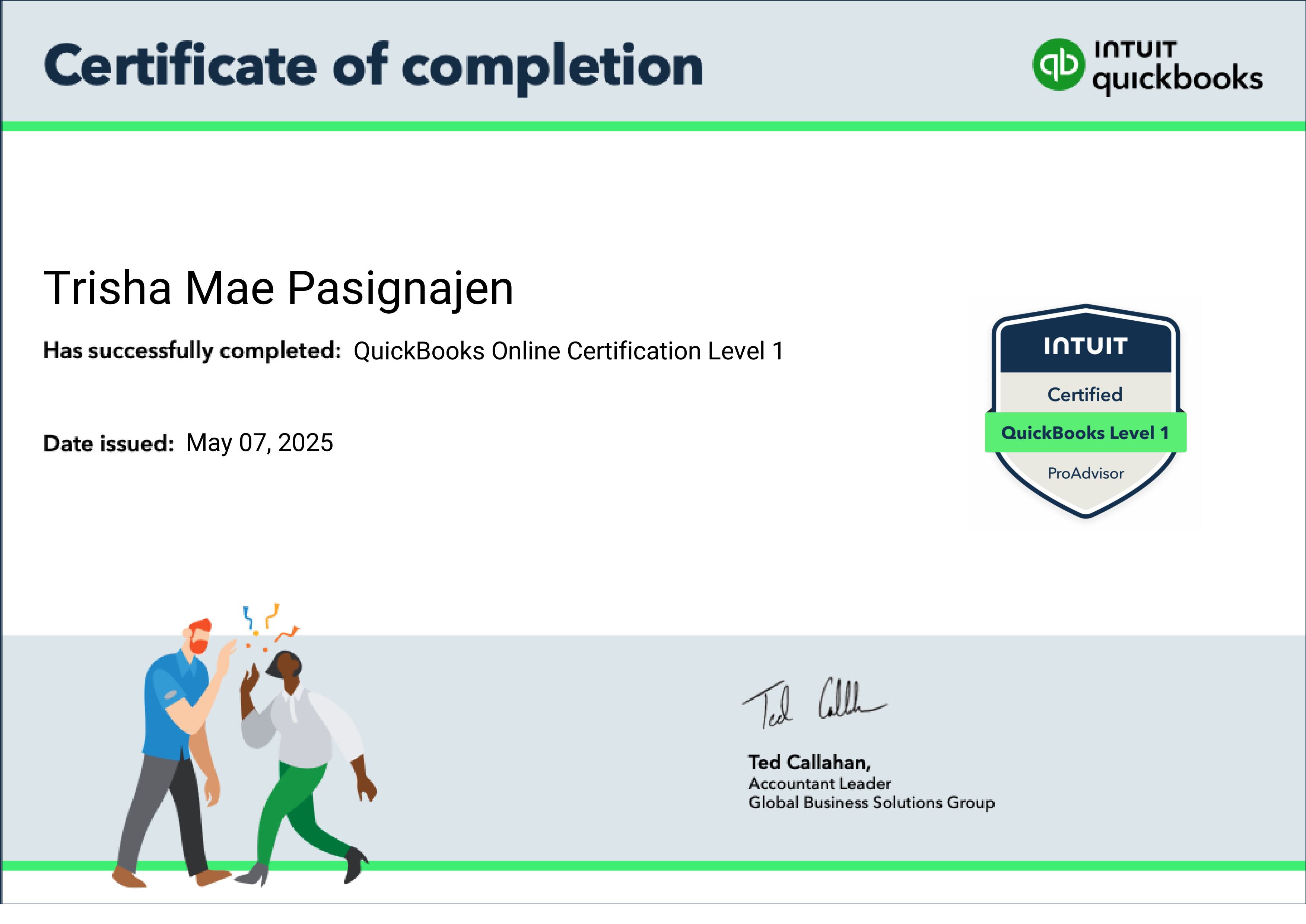 QuickBooks Online Certification Level 1
