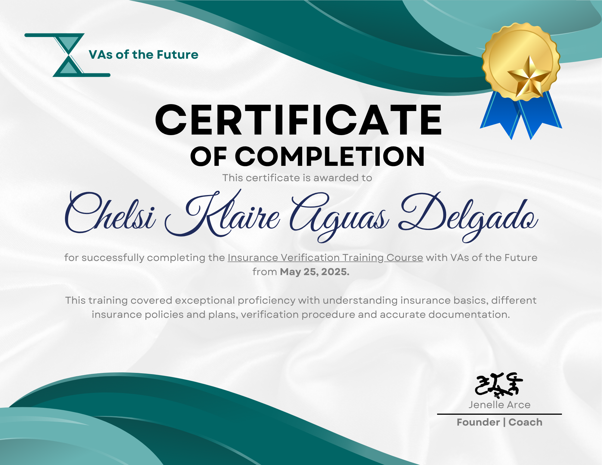 INSURANCE VERIFICATION CERTIFICATE