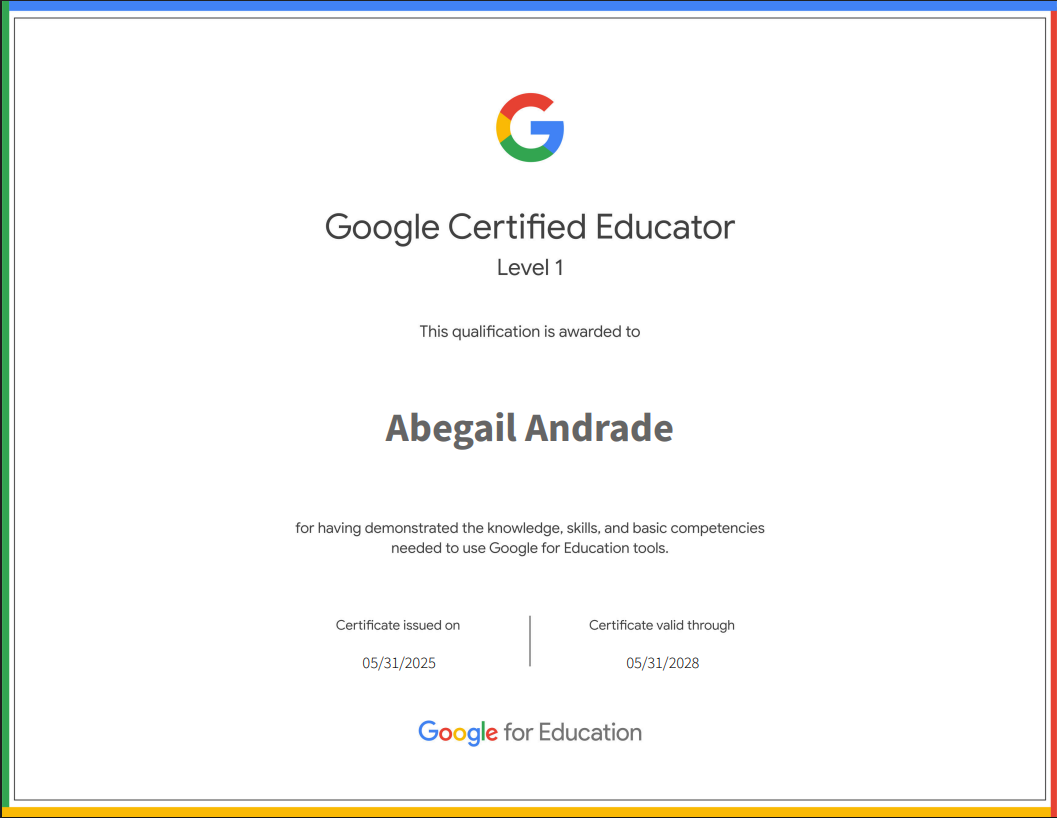 Google Certified Educator Level 1