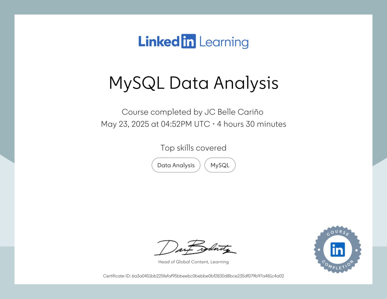 MySQL Data Analysis - LinkedIn Learning