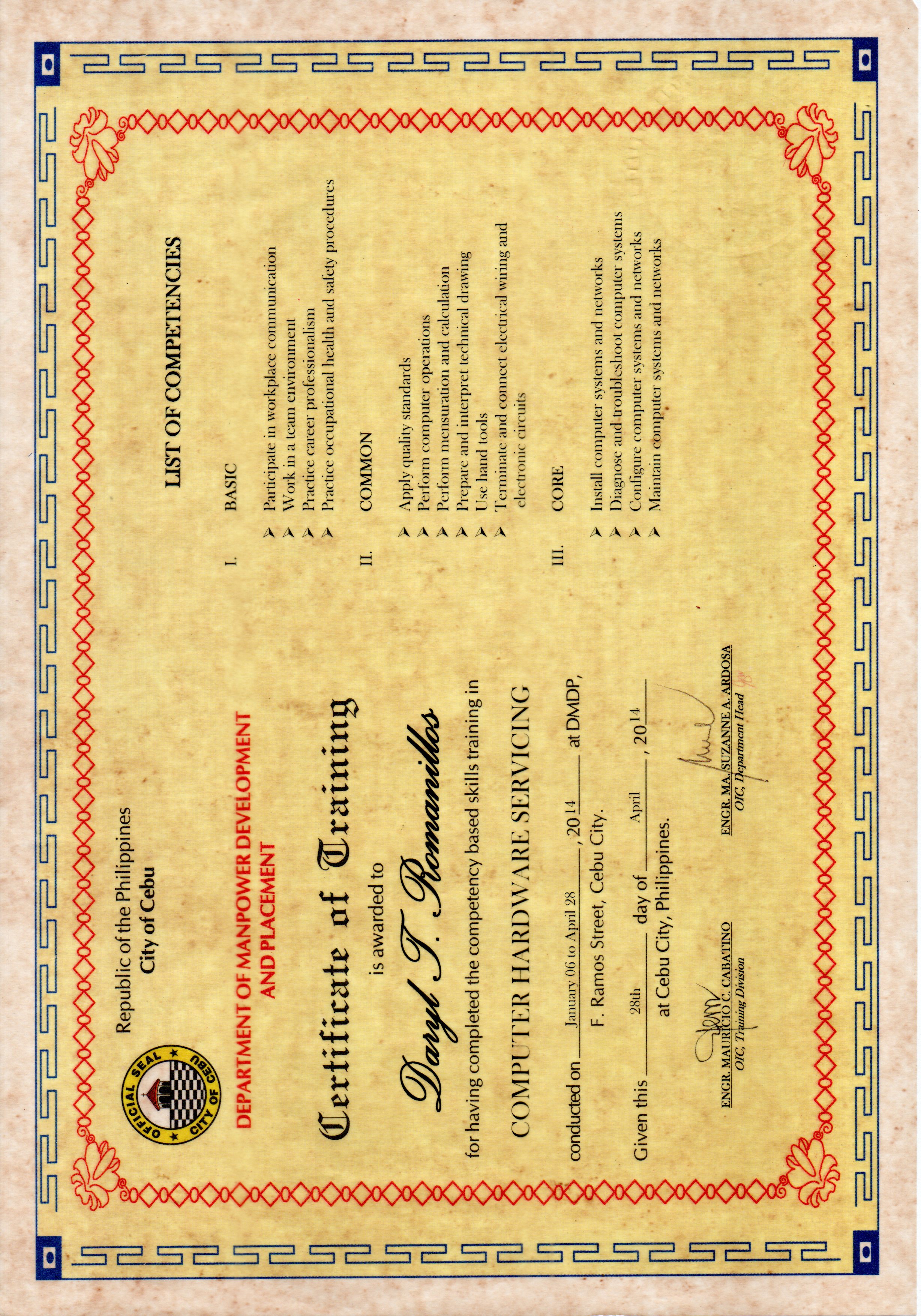 Computer Hardware Servicing