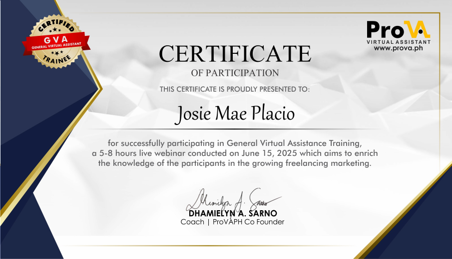 Certificate of Participation