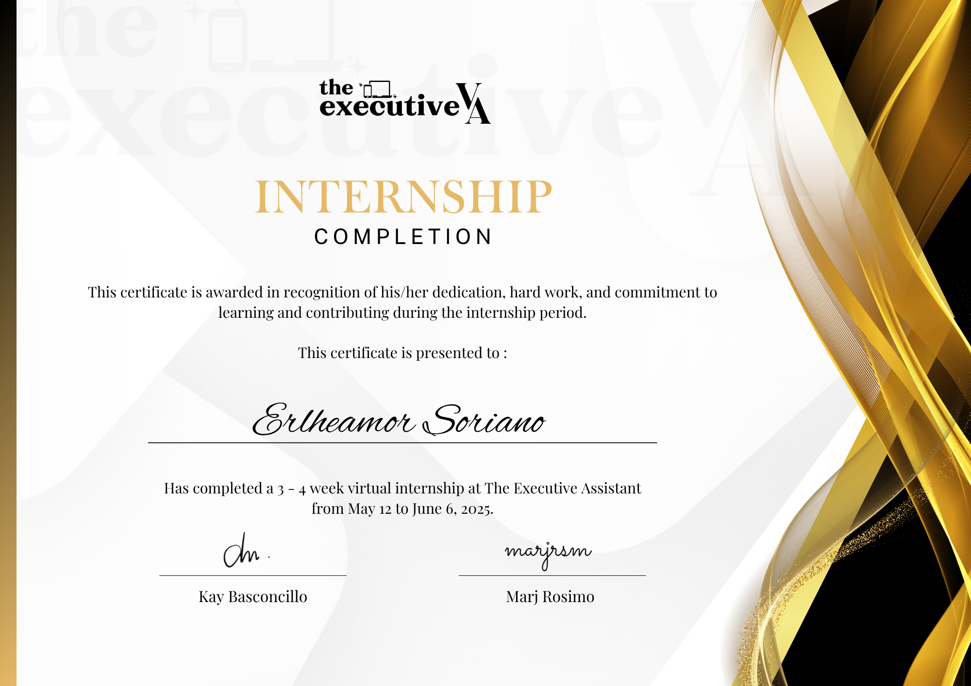 Internship Completer