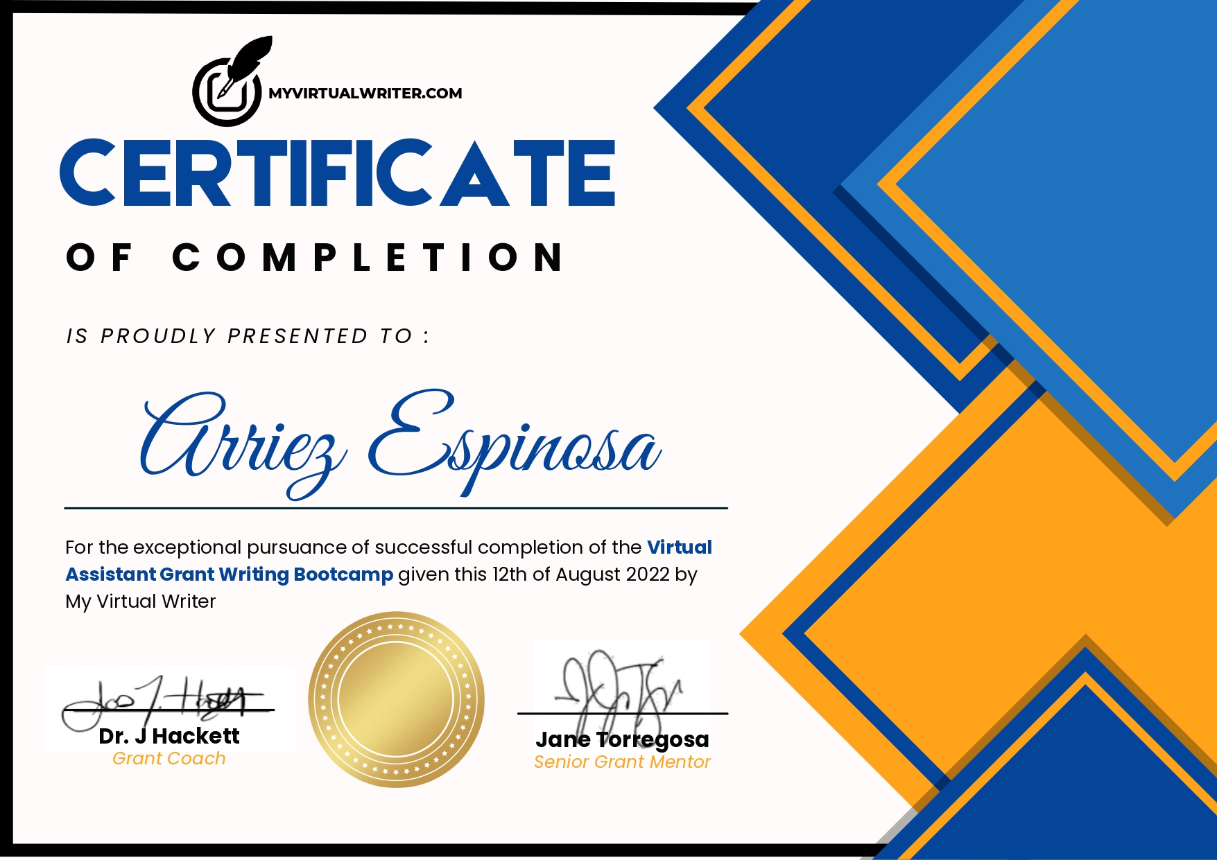 Virtual Assistant Grant Writing Boot Camp