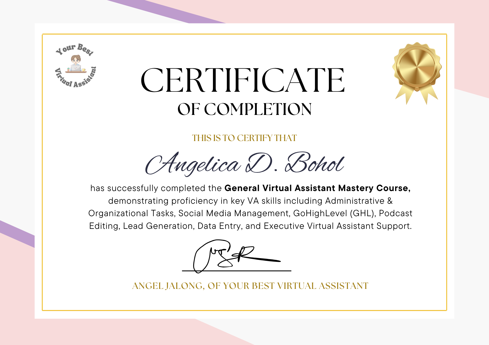 General Virtual Assistant Mastery Course