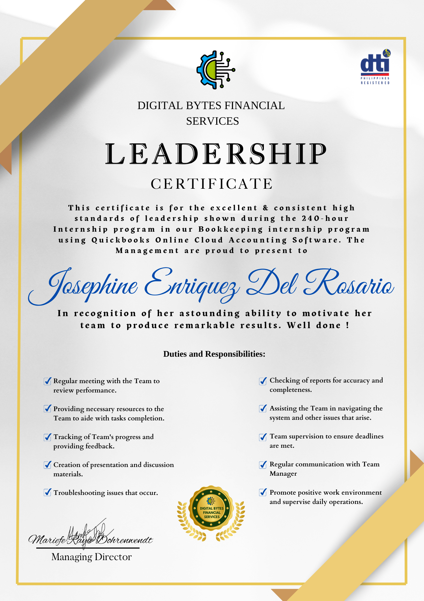 Leadership Certificate
