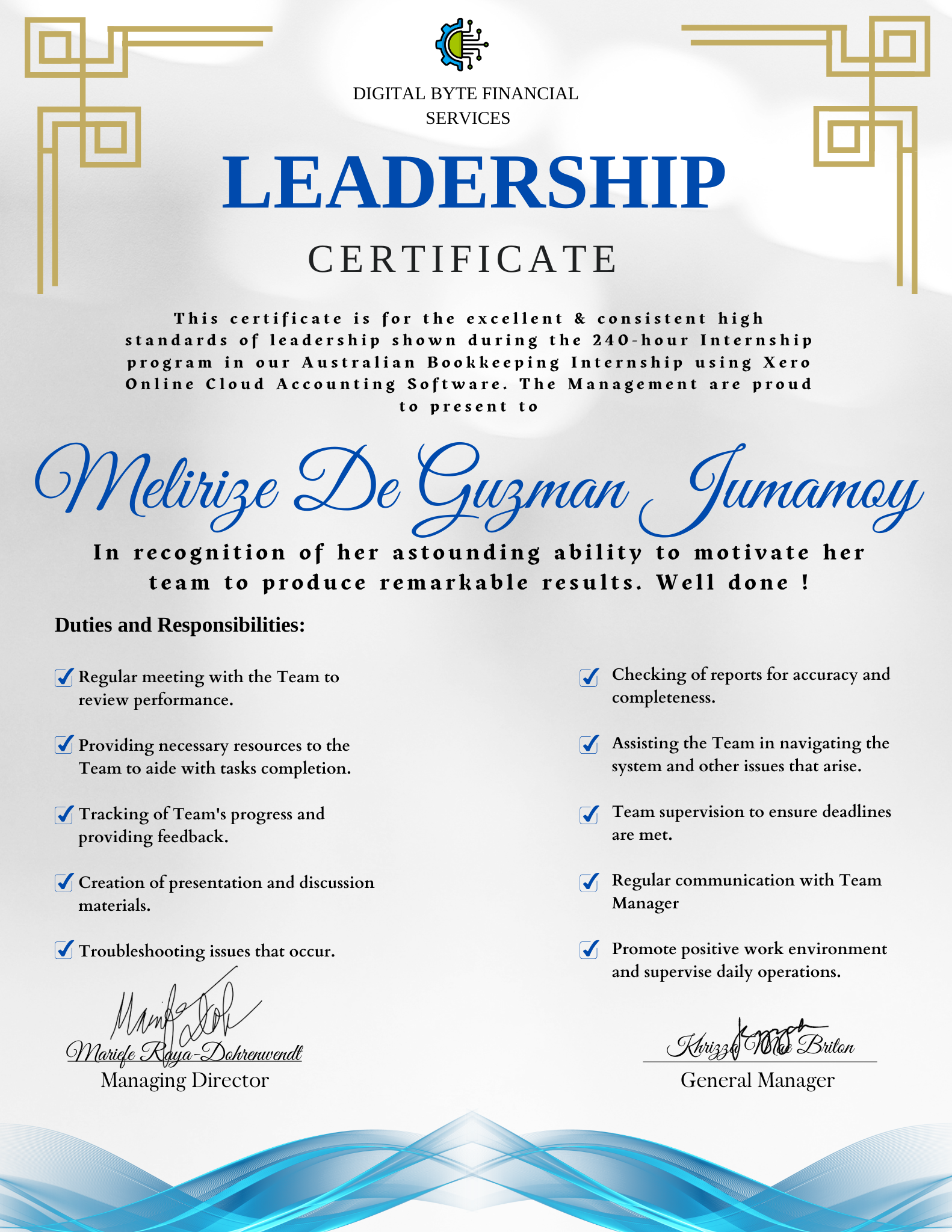 Leadership Certificate