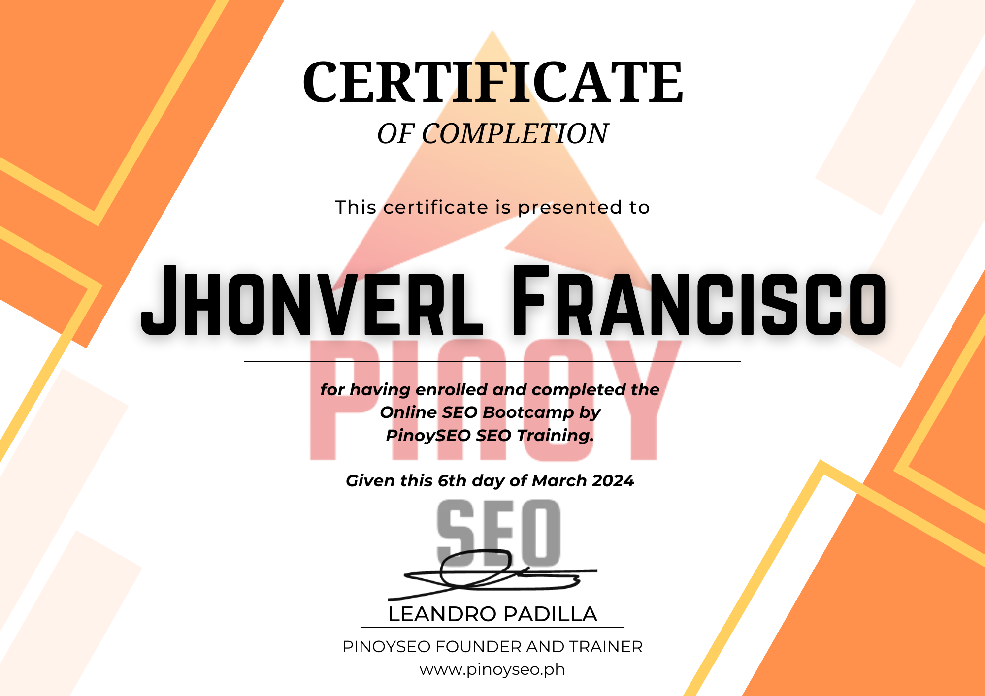 PINOY SEO TRAINING