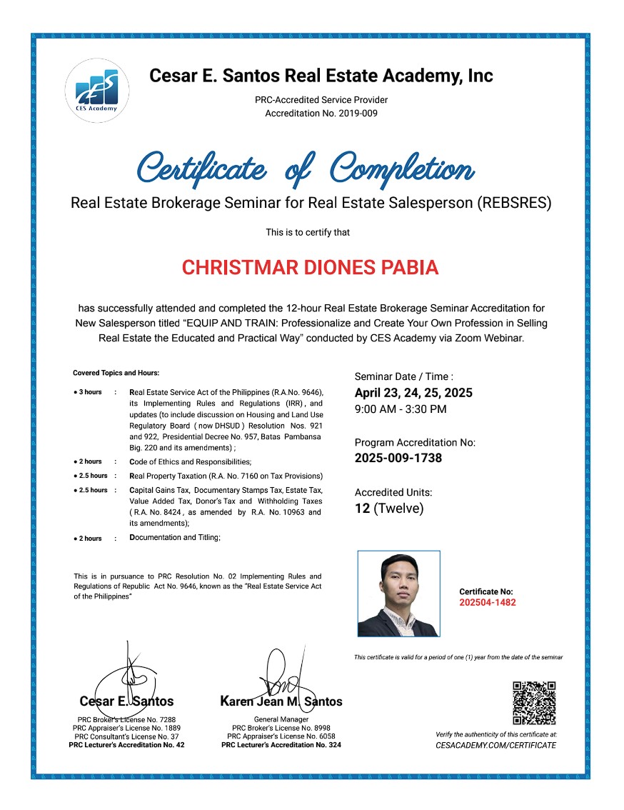 Equip and Train: Real Estate Salesperson