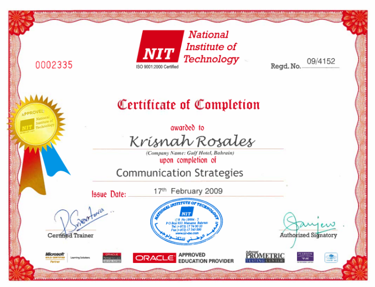 NIT, Bahrain - Communication Strategies Certificate