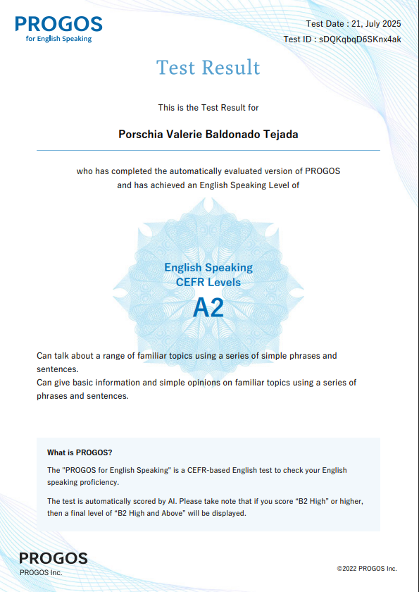 PROGOS English Speaking CEFR