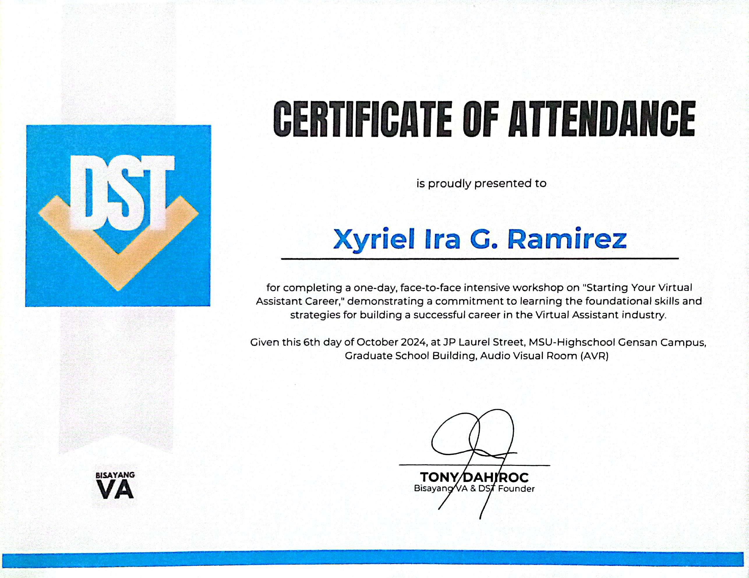 Starting Your Virtual Assistant Career (October 06, 2024)