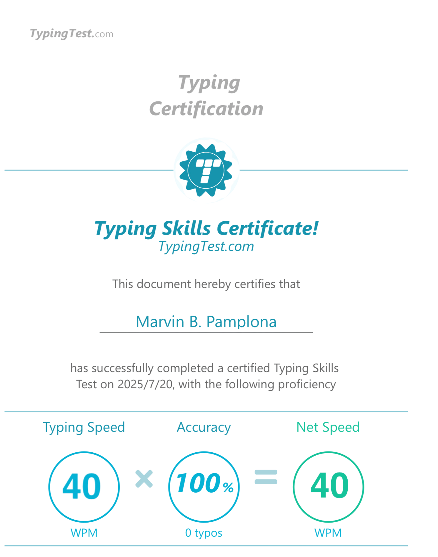 Typing Test Skills