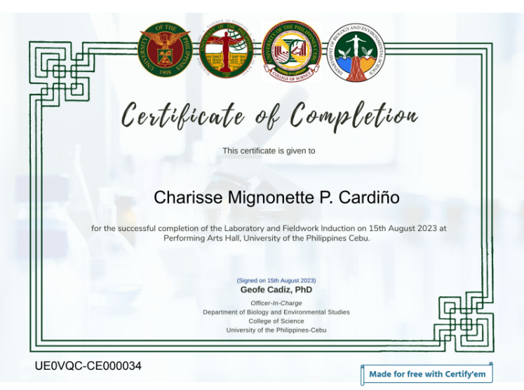 Laboratory and Fieldwork Induction