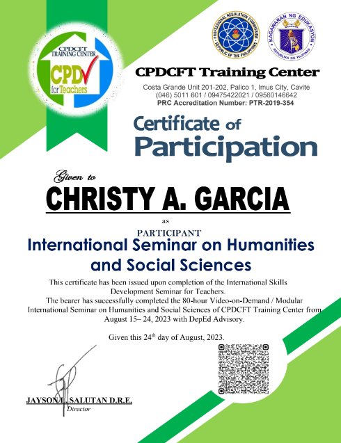 INTERNATIONAL SEMINAR ON HUMANITIES AND SOCIAL SCIENCES