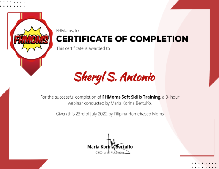 Certificate of Completion