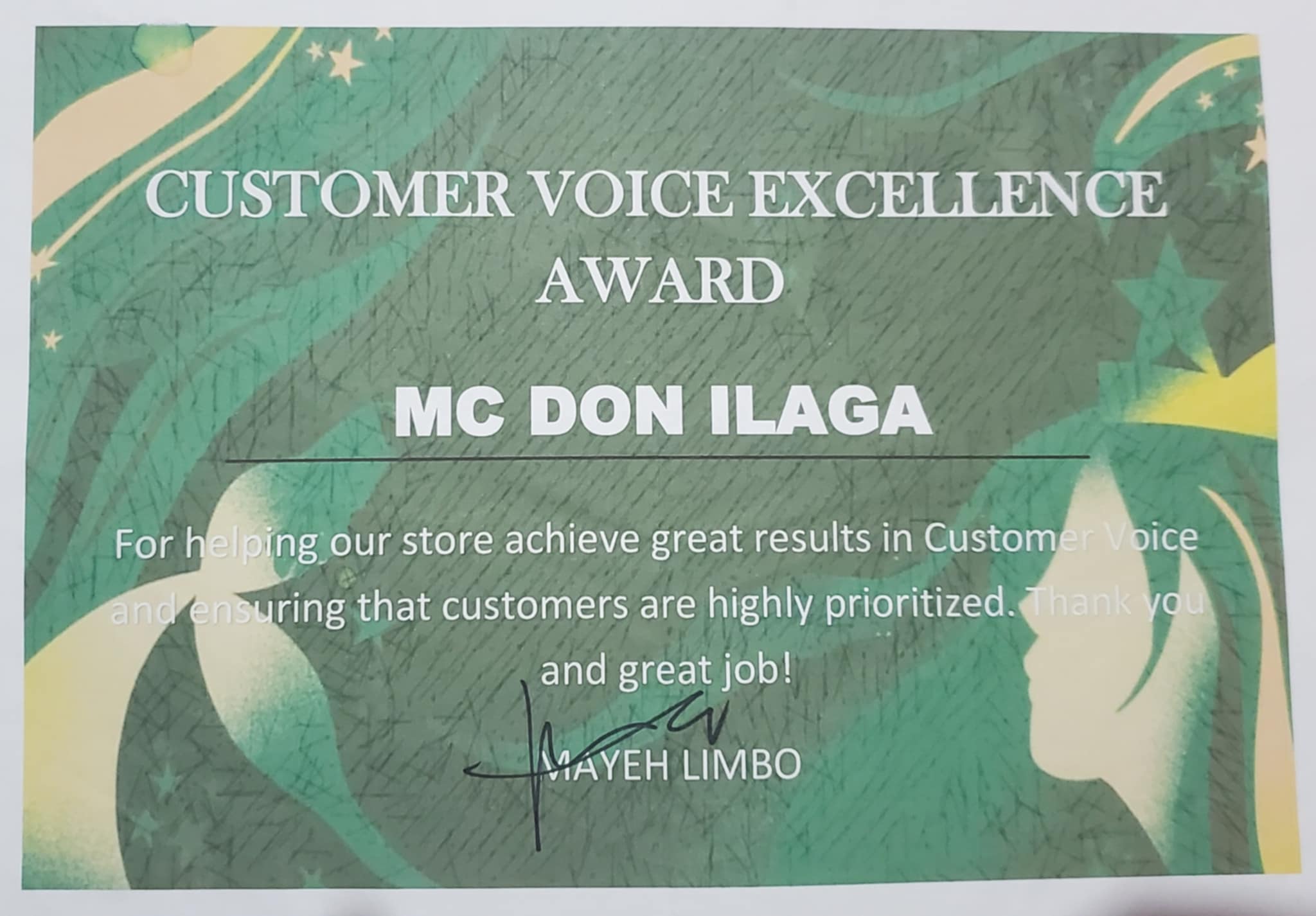 Customer Voice Excellence Award