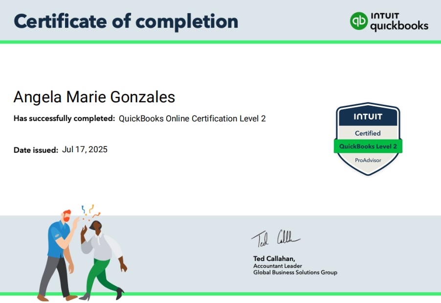 QuickBooks Certification Level 2