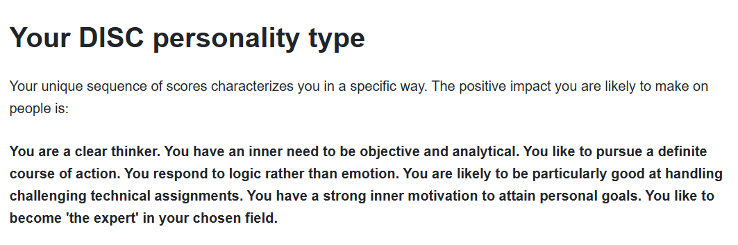 DISC Personality type