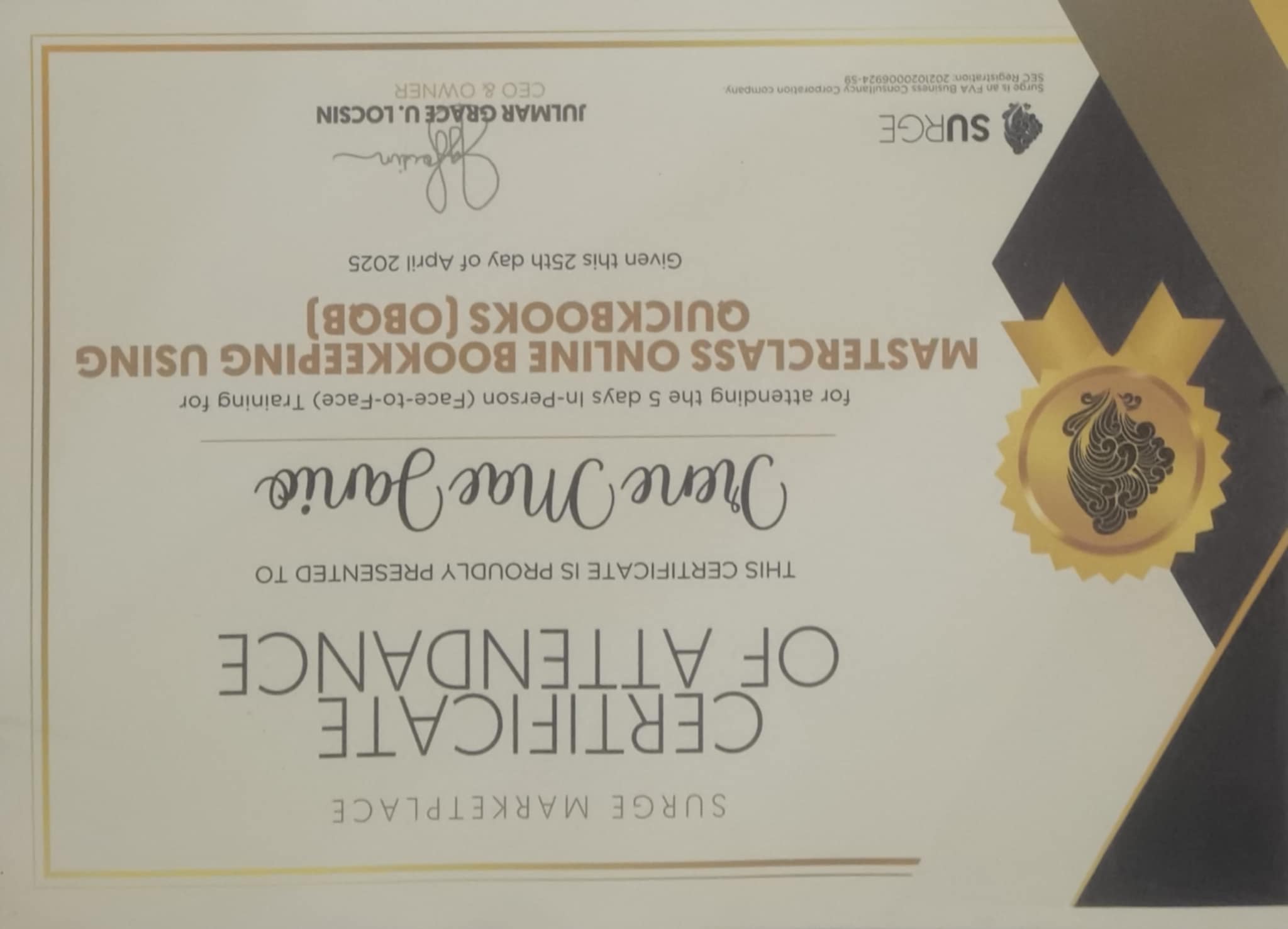 Masterclass Online Bookkeeping Using Quickbooks