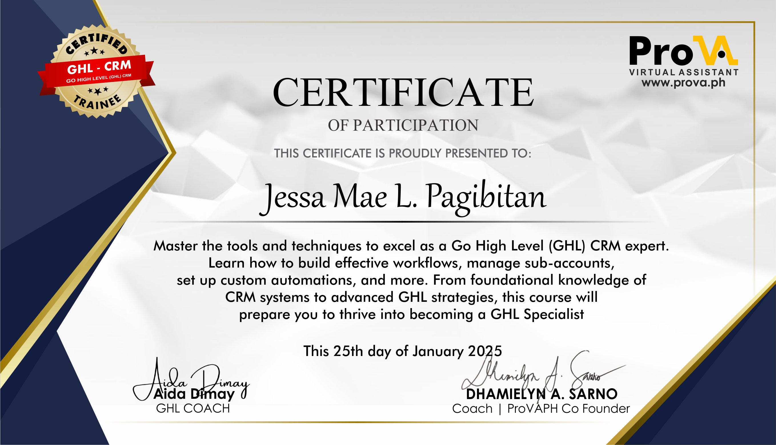 Go High Level Certificate