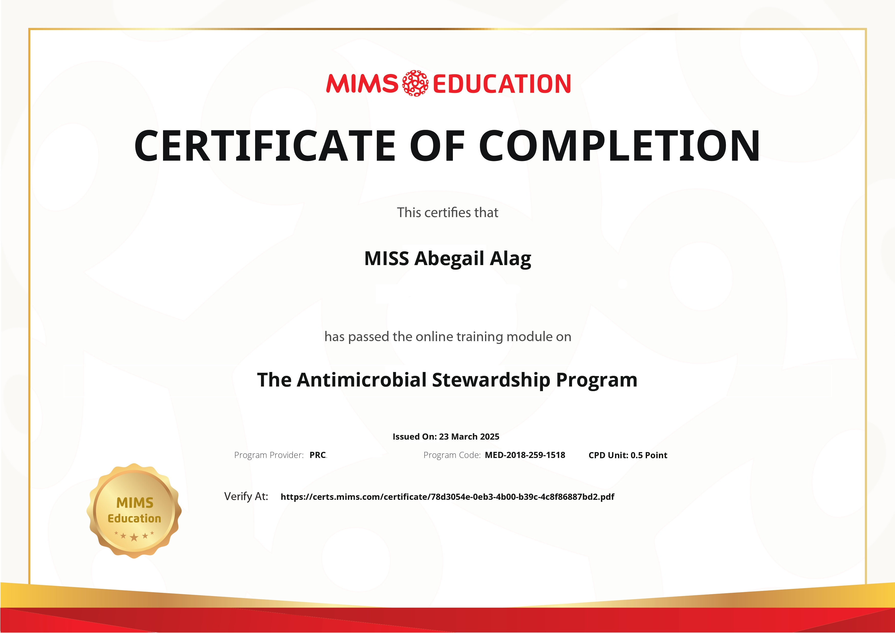 The Antimicrobial Stewardship Program