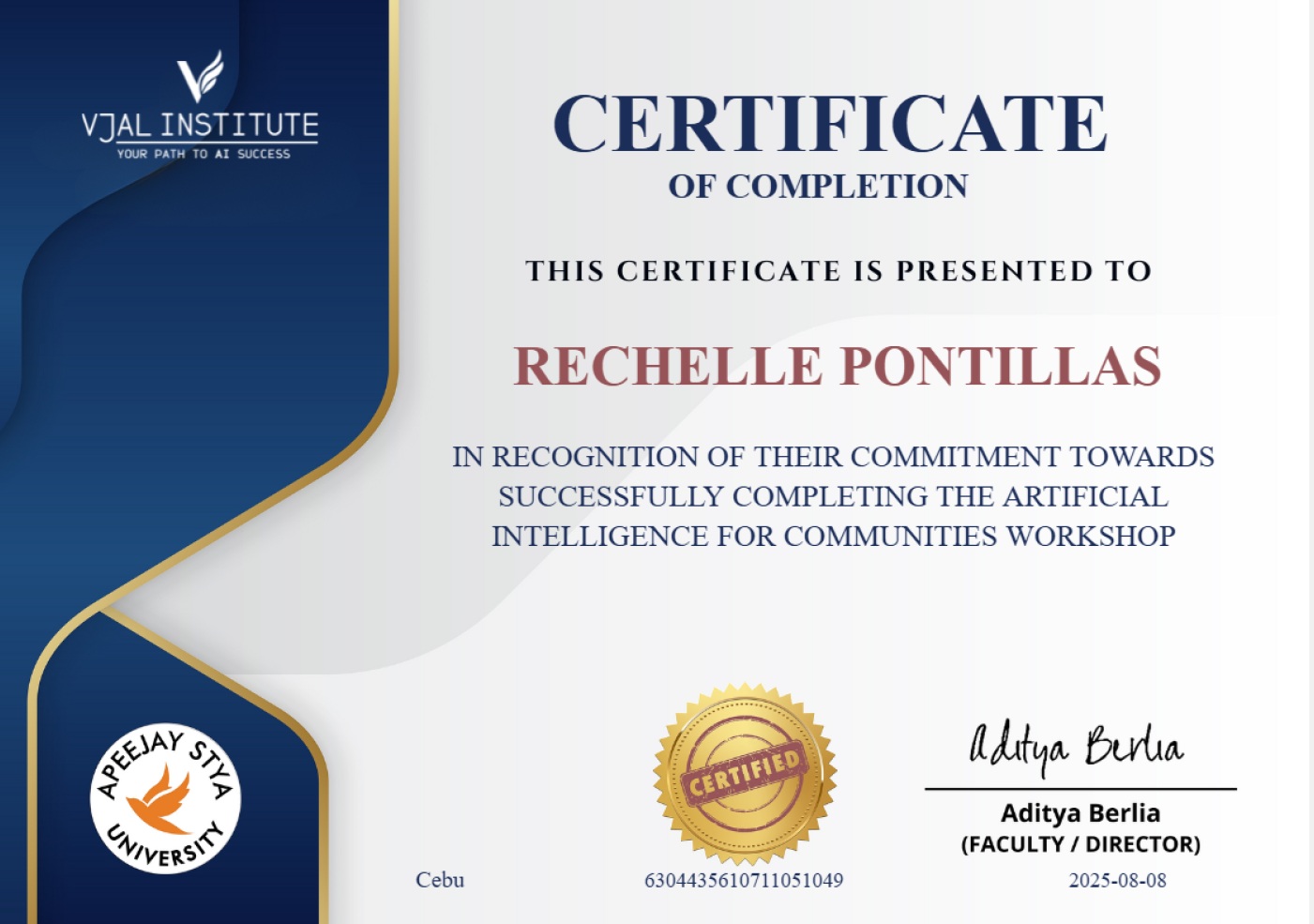 ARTIFICIAL INTELLEGENCEN WORKSHOP