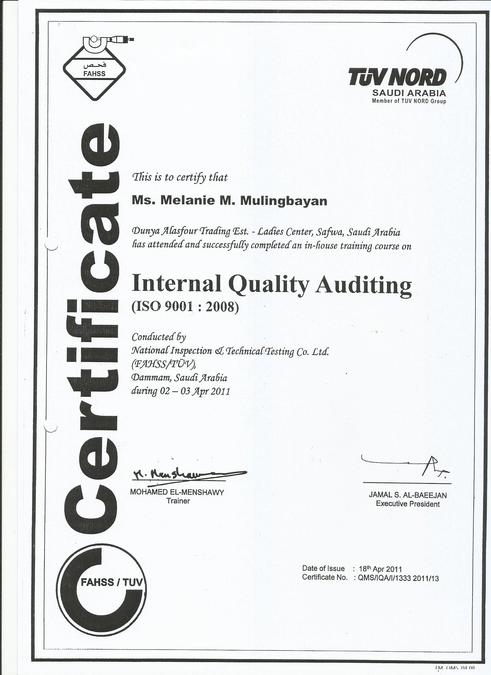 quality auditing