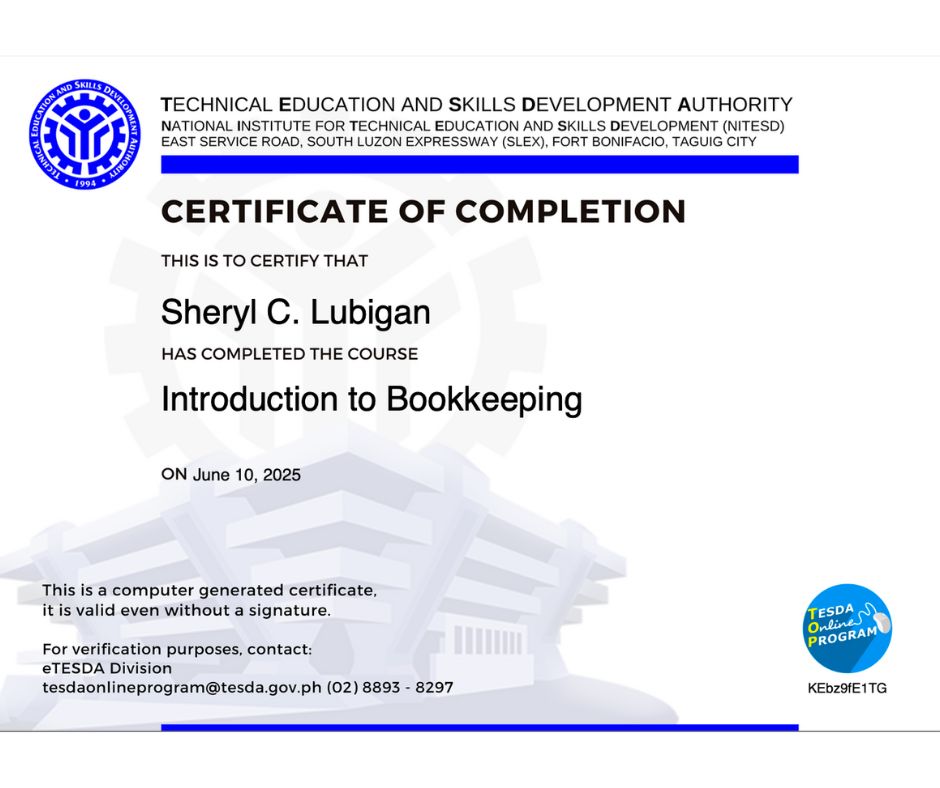 Introduction to Bookkeeping