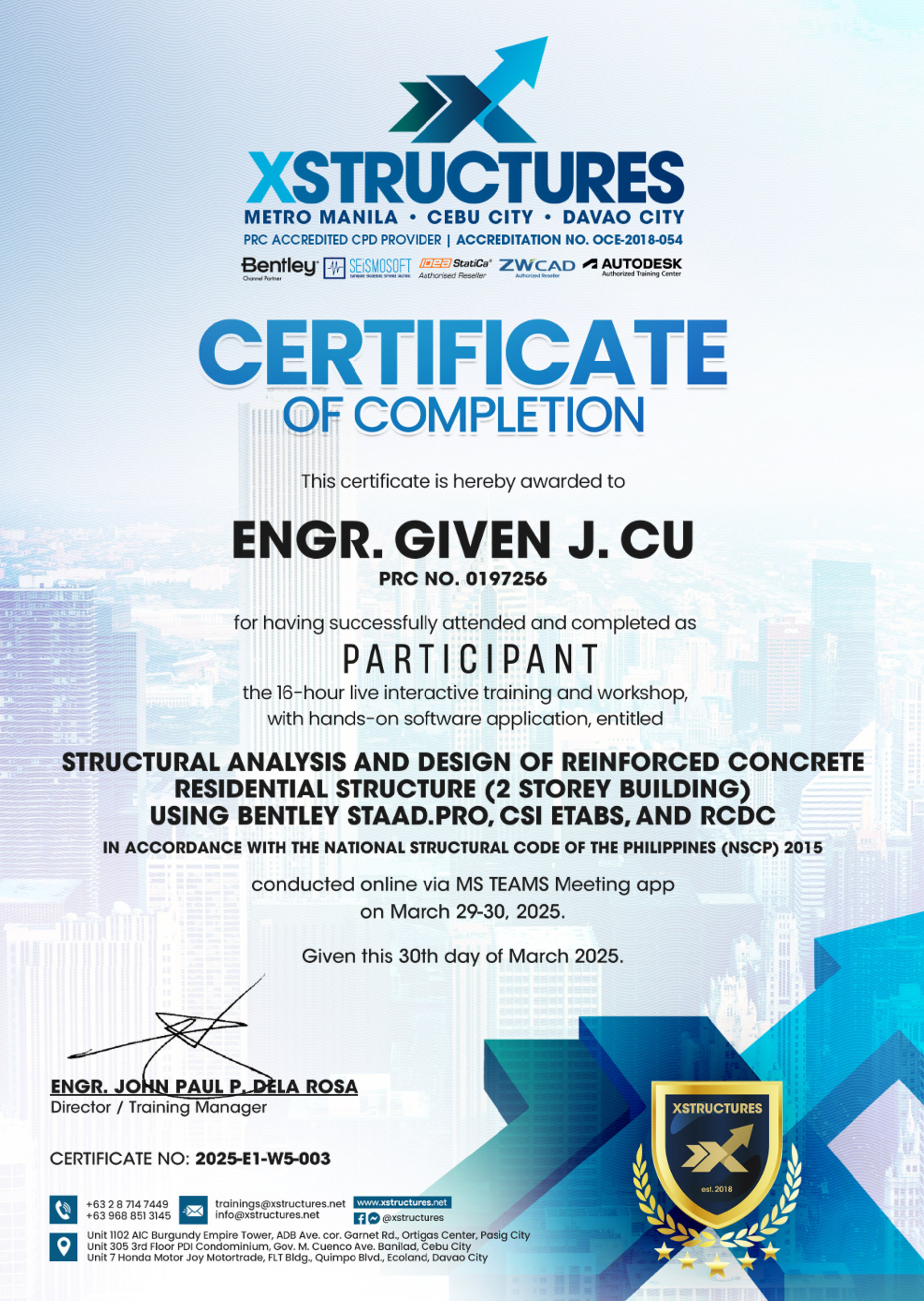 Structural Analysis & Design Reinforced of Concrete Residential Structure