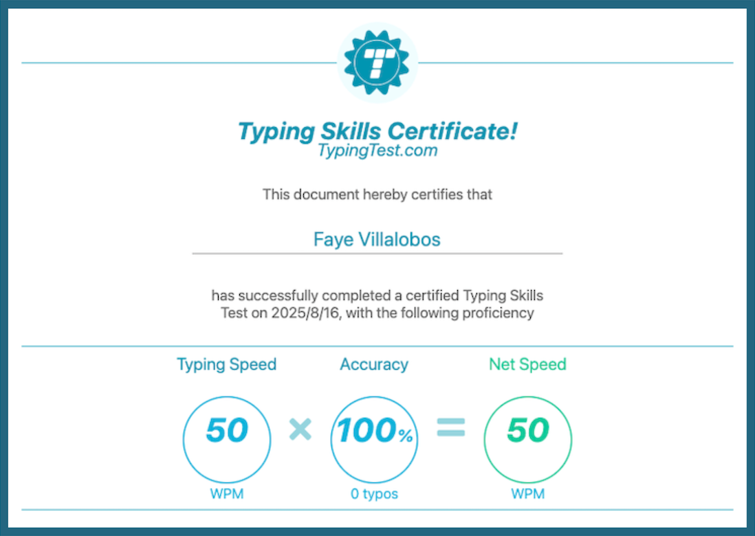Typing Skills Test