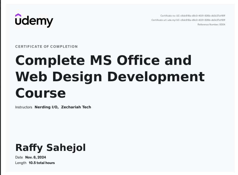 Complete MS Office and Web Design Development Course