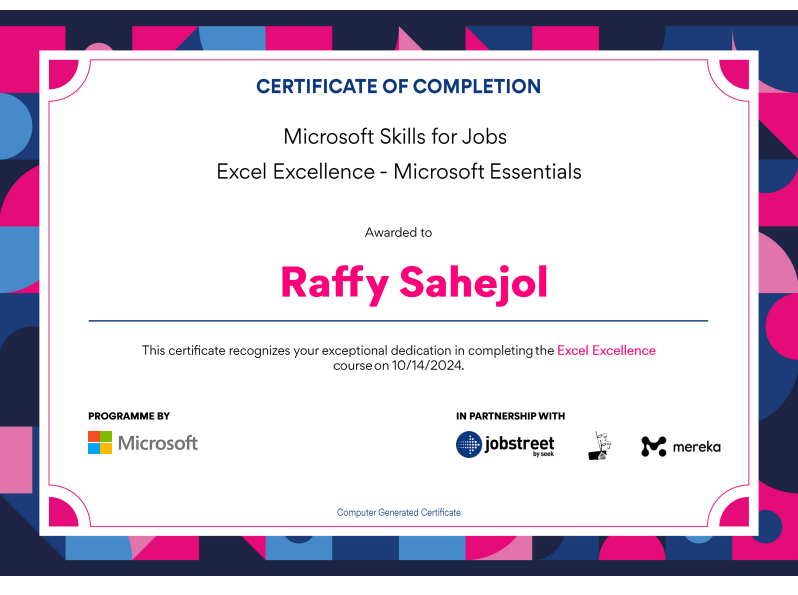 Excel Excellence - Microsoft Essentials